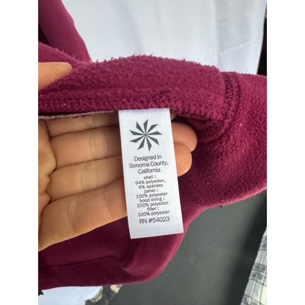 Athleta Unstoppable Fleece Lined Full Zip Jacket Chilled Sangria Small - Picture 7 of 11